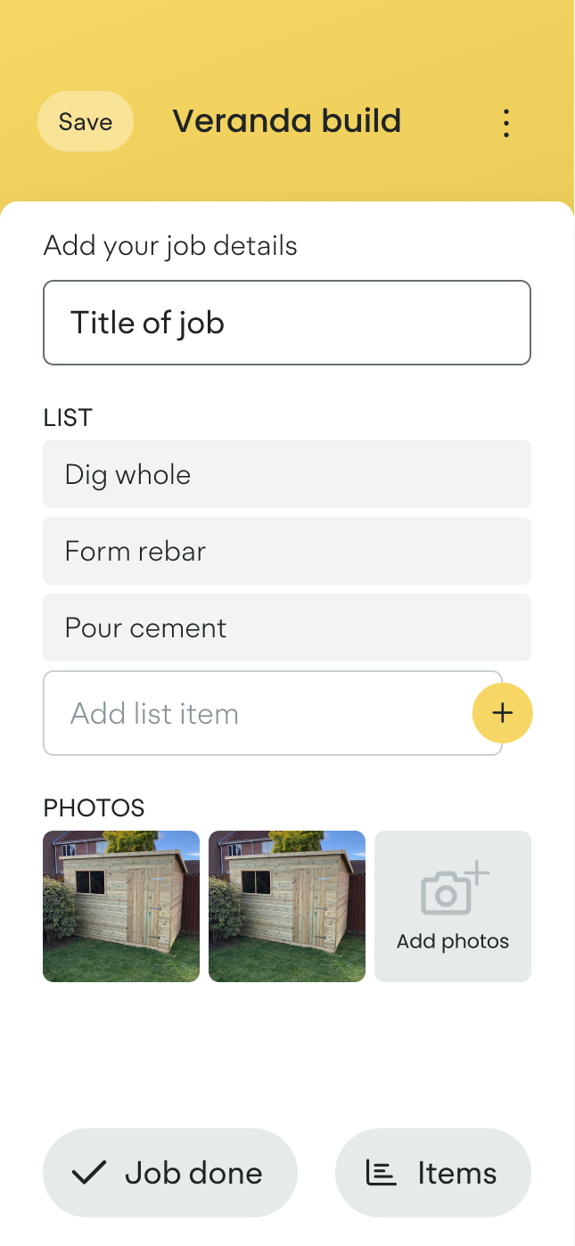 Coordo App project detail screen